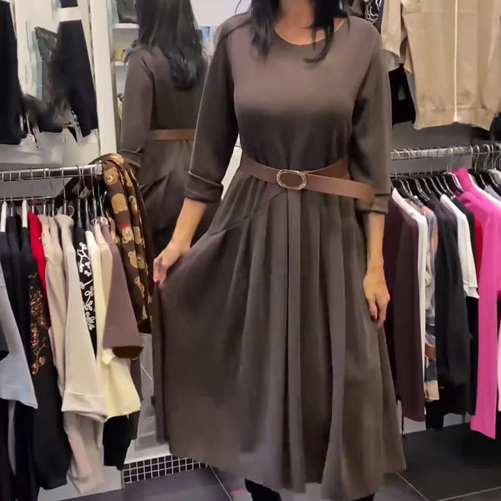 Jorjia - Abito Lungo casual con Scollo Rotondo