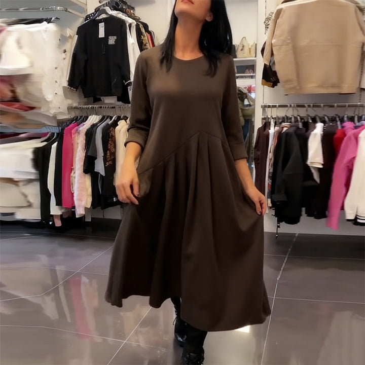 Jorjia - Abito Lungo casual con Scollo Rotondo