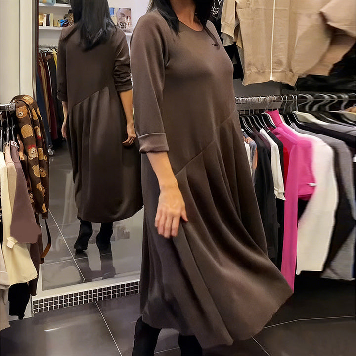 Jorjia - Abito Lungo casual con Scollo Rotondo