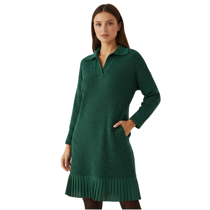 Leire - Abito Corto Minimalista In Maglia