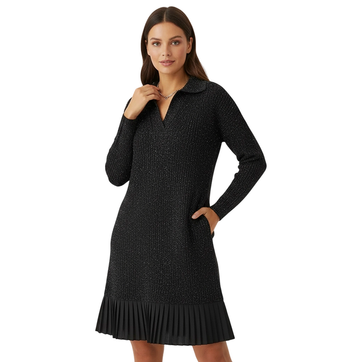 Leire - Abito Corto Minimalista In Maglia