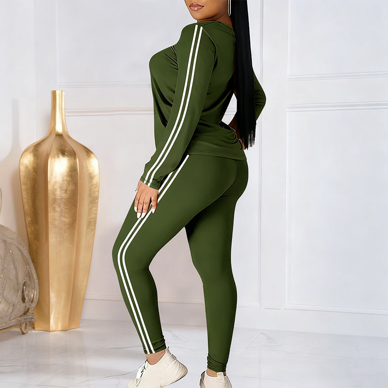 Shaked - Elegante Completo Tuta a Due Pezzi Con Maniche lunghe
