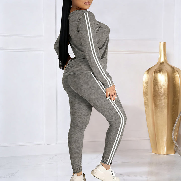 Shaked - Elegante Completo Tuta a Due Pezzi Con Maniche lunghe