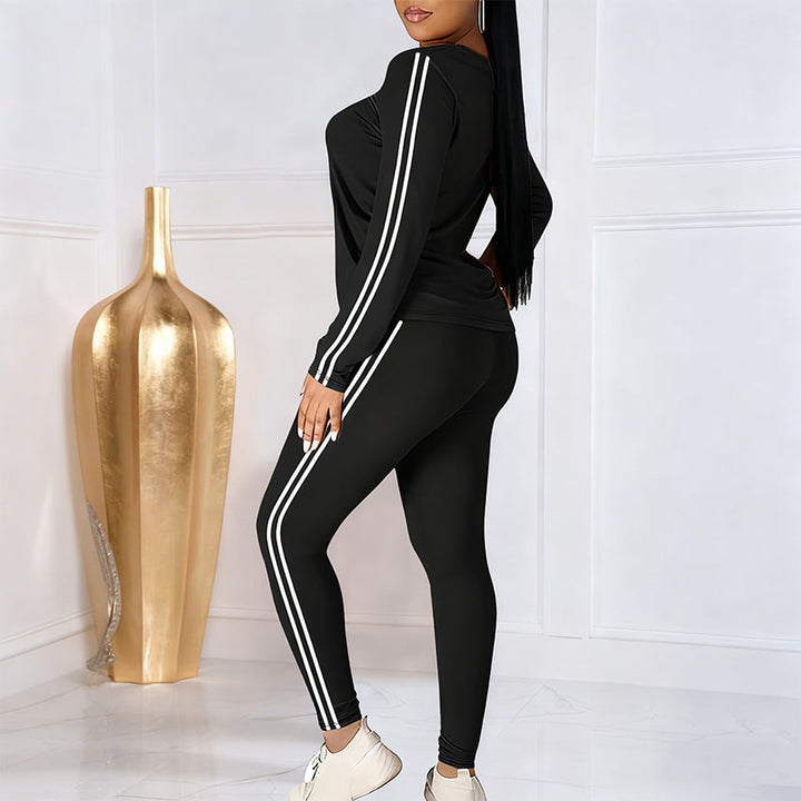 Shaked - Elegante Completo Tuta a Due Pezzi Con Maniche lunghe