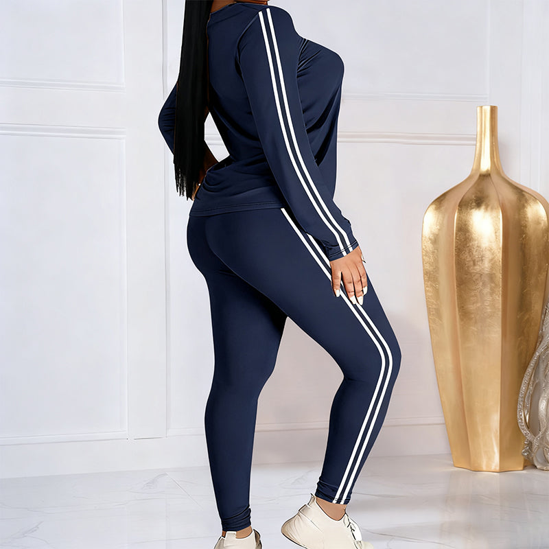 Shaked - Elegante Completo Tuta a Due Pezzi Con Maniche lunghe