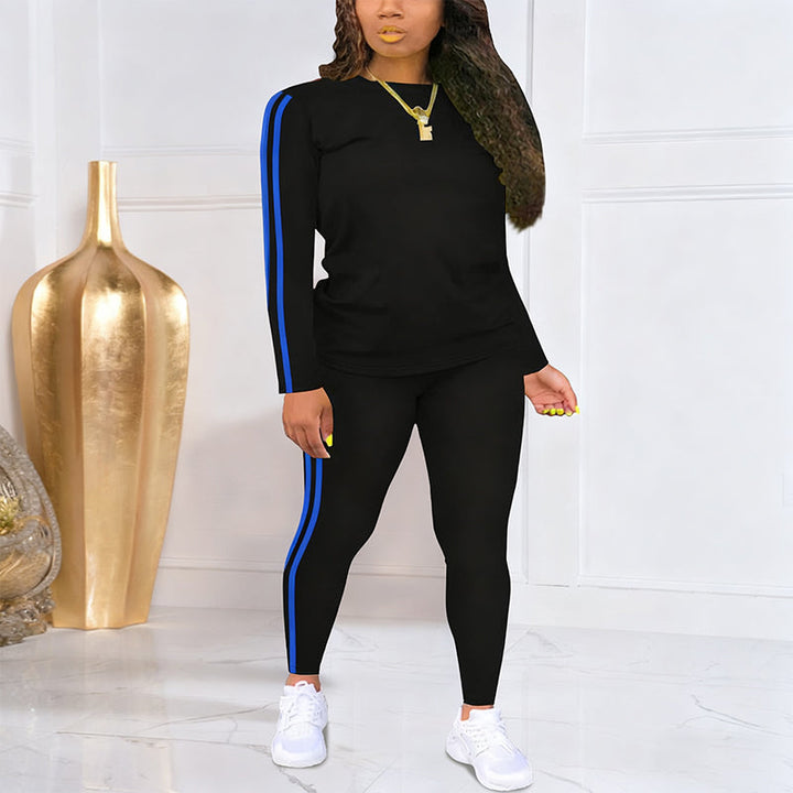 Shaked - Elegante Completo Tuta a Due Pezzi Con Maniche lunghe