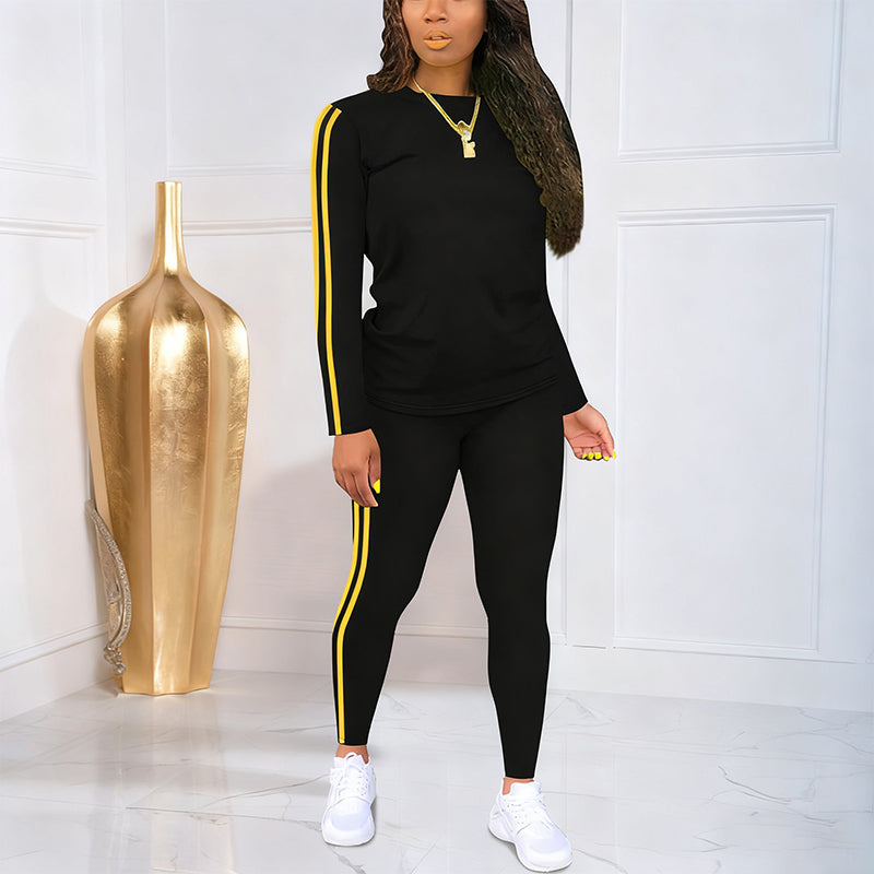 Shaked - Elegante Completo Tuta a Due Pezzi Con Maniche lunghe