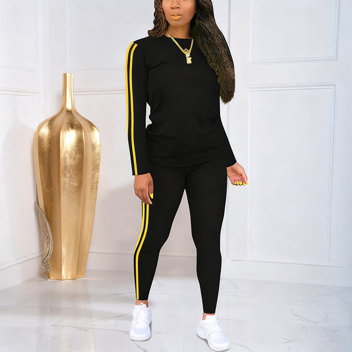 Shaked - Elegante Completo Tuta a Due Pezzi Con Maniche lunghe