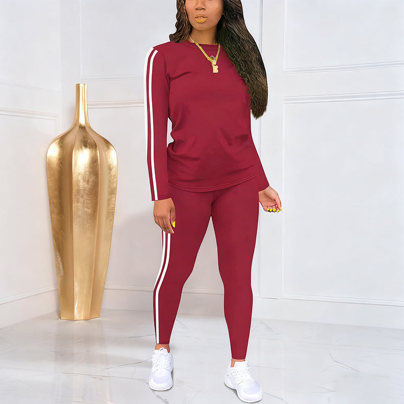 Shaked - Elegante Completo Tuta a Due Pezzi Con Maniche lunghe