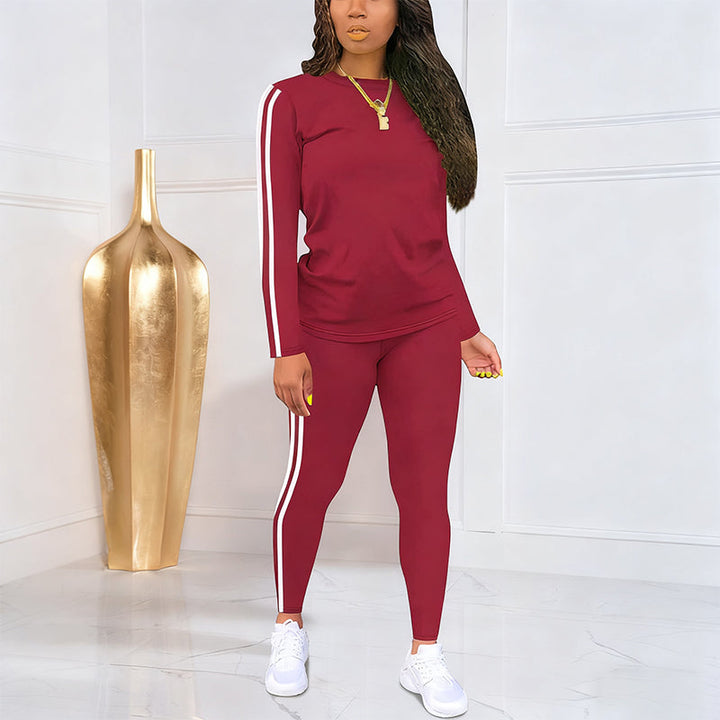 Shaked - Elegante Completo Tuta a Due Pezzi Con Maniche lunghe