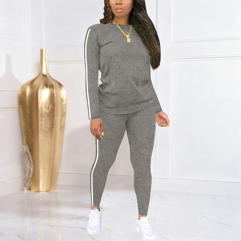Shaked - Elegante Completo Tuta a Due Pezzi Con Maniche lunghe