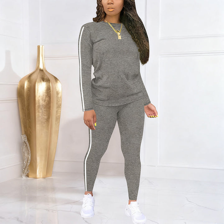 Shaked - Elegante Completo Tuta a Due Pezzi Con Maniche lunghe