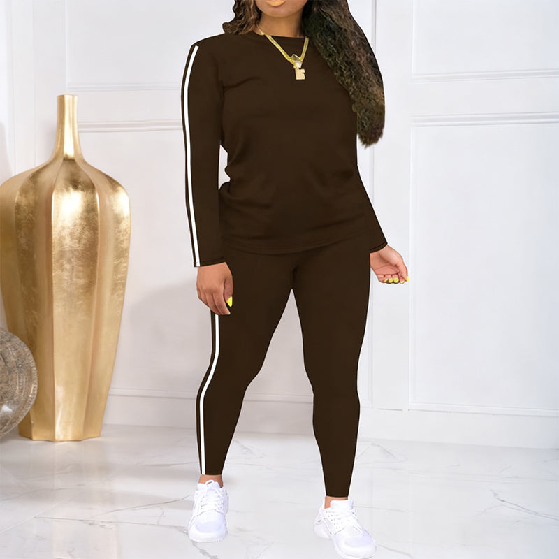 Shaked - Elegante Completo Tuta a Due Pezzi Con Maniche lunghe