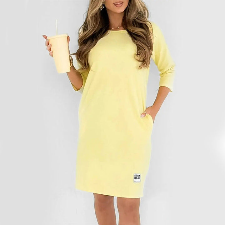 Sidsel - Elegante Abito T-Shirt Con Scollo Rotondo