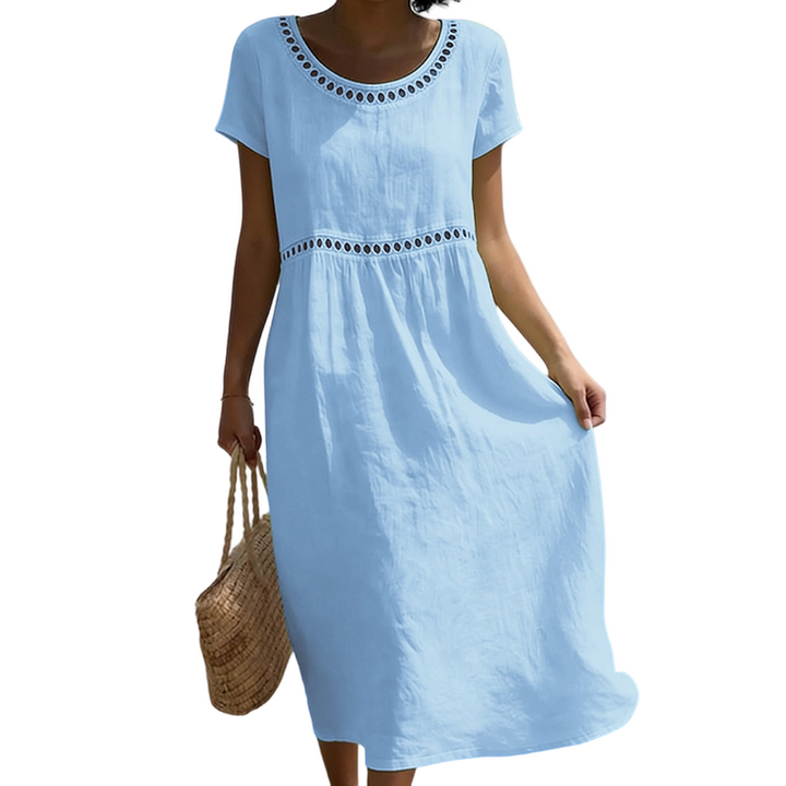 Tarsha - Elegante Abito Midi in Lino