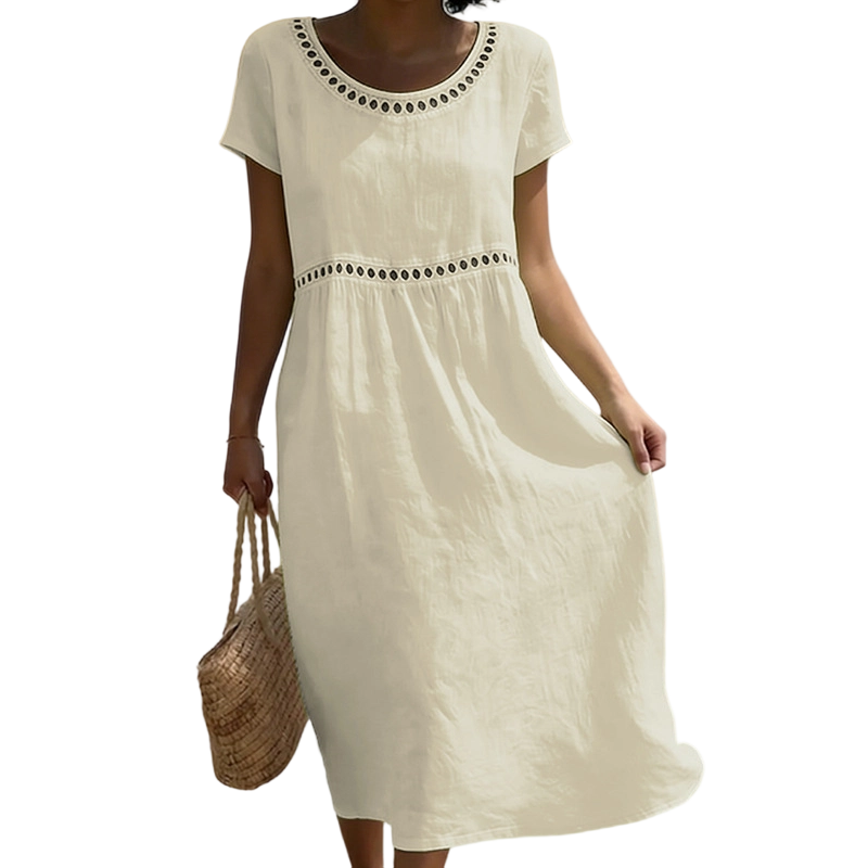 Tarsha - Elegante Abito Midi in Lino