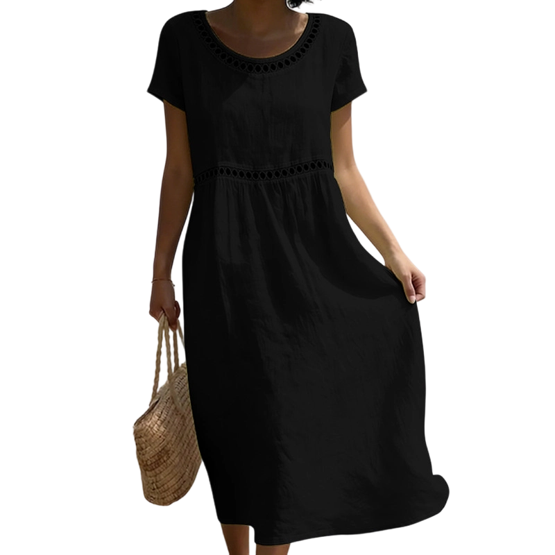 Tarsha - Elegante Abito Midi in Lino
