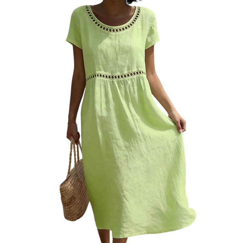 Tarsha - Elegante Abito Midi in Lino