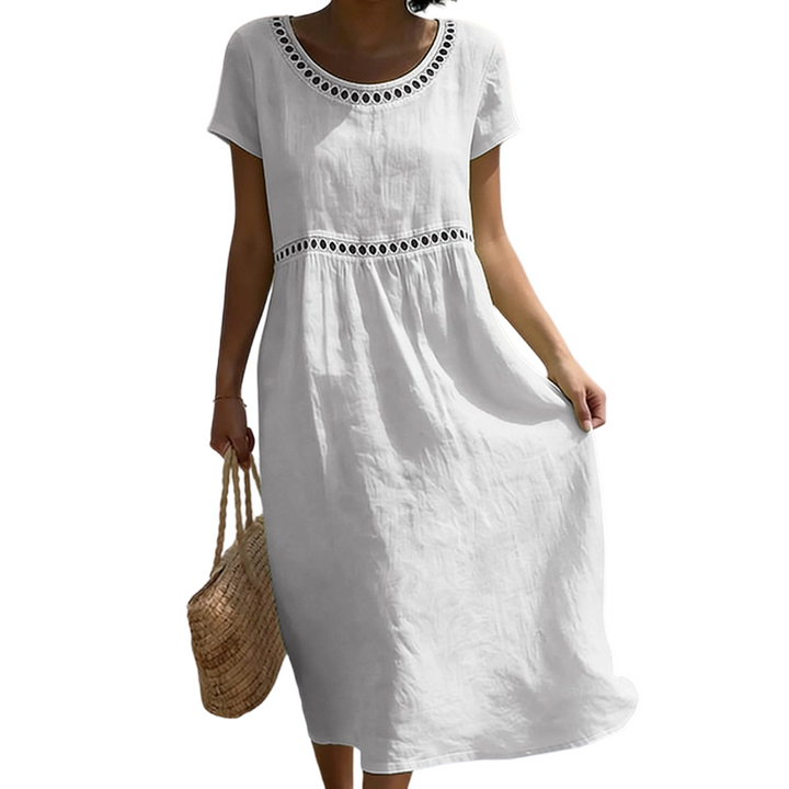 Tarsha - Elegante Abito Midi in Lino