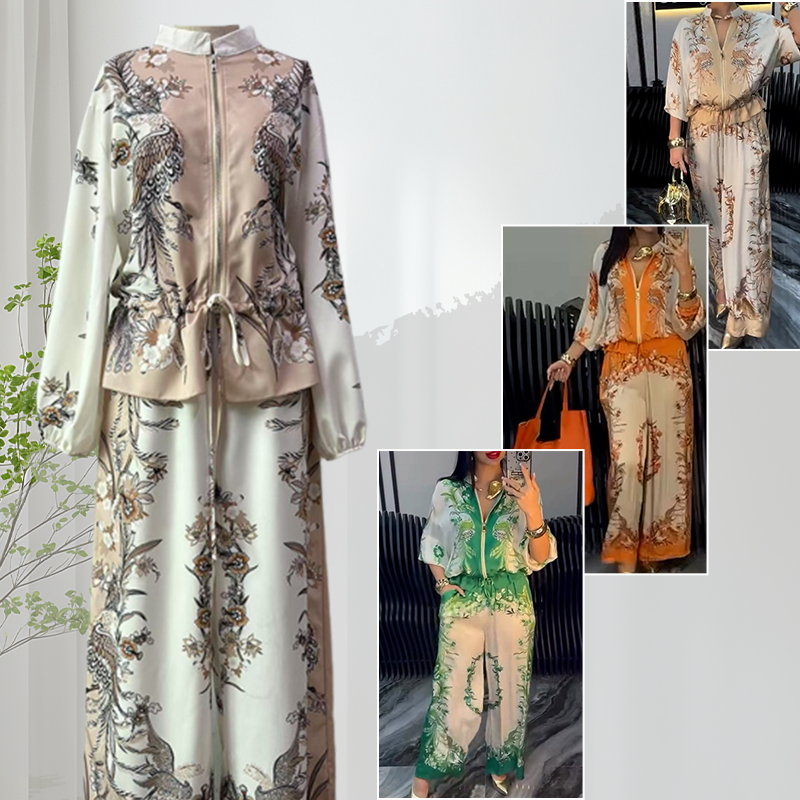 Katya - Set a Due Pezzi Con Elegante Stampa Floreale