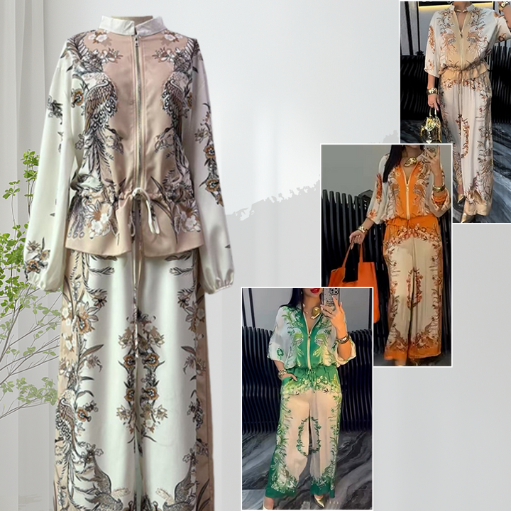 Katya - Set a Due Pezzi Con Elegante Stampa Floreale
