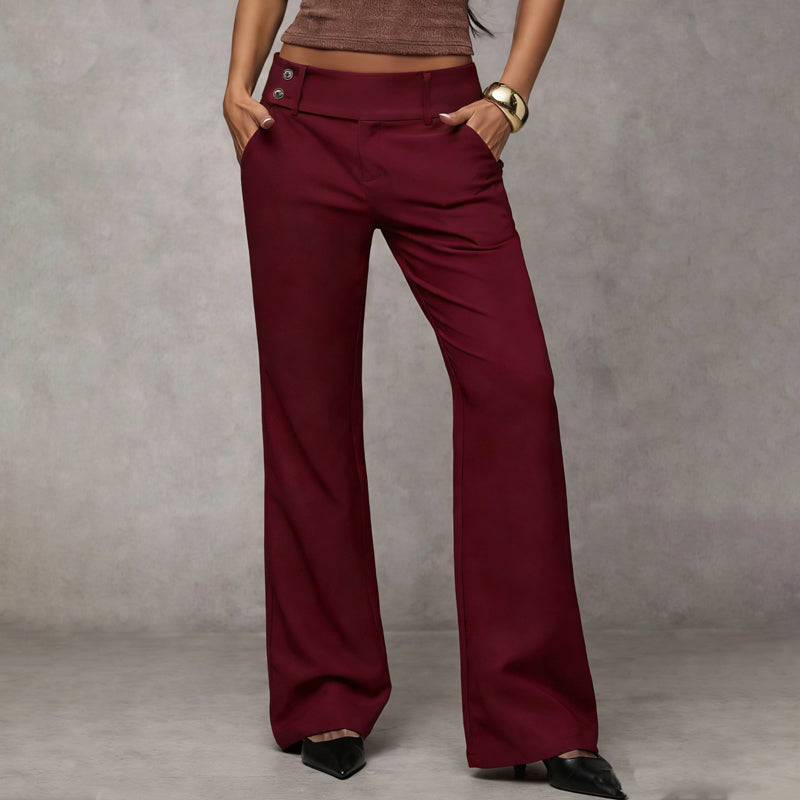 Savena - Pantaloni Da Tailleur a Zampa Larga