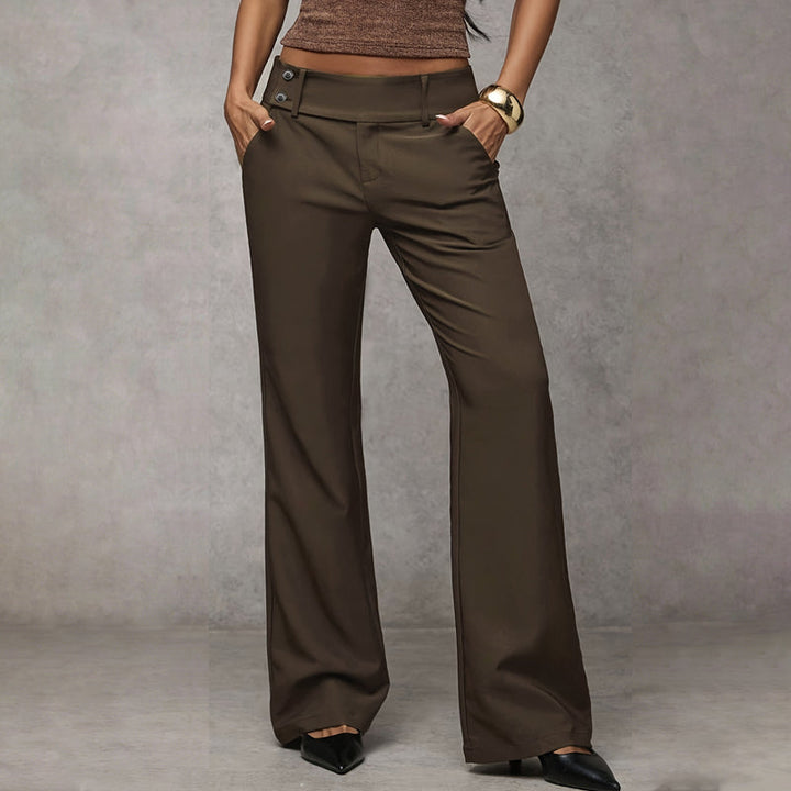 Savena - Pantaloni Da Tailleur a Zampa Larga