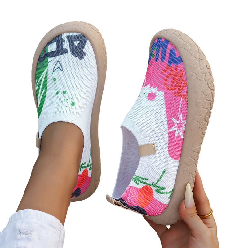 Farhia - Scarpe Slip-on Casual Con Stampa Artistica