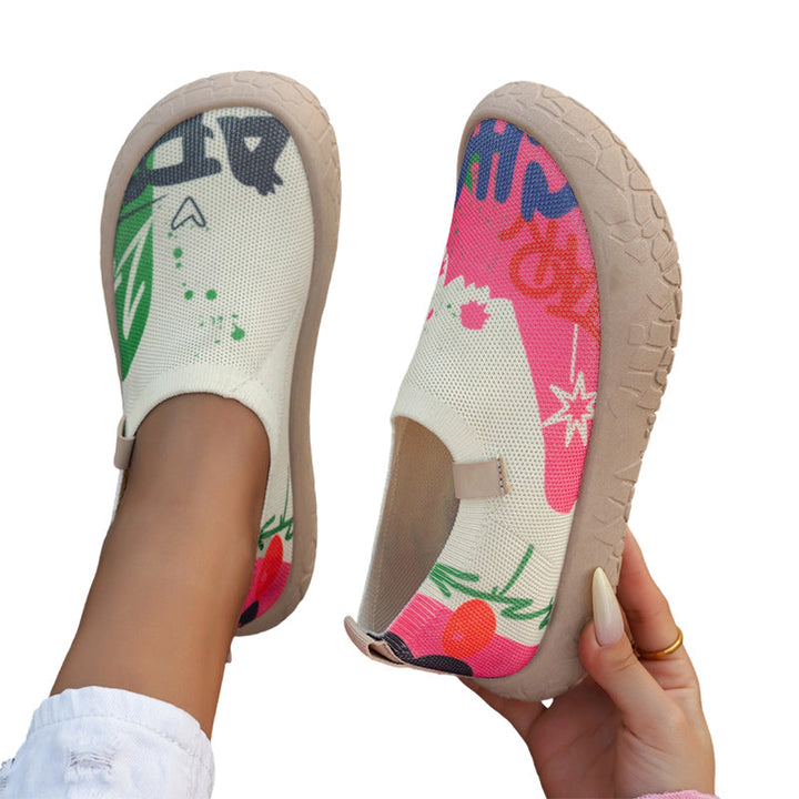 Farhia - Scarpe Slip-on Casual Con Stampa Artistica