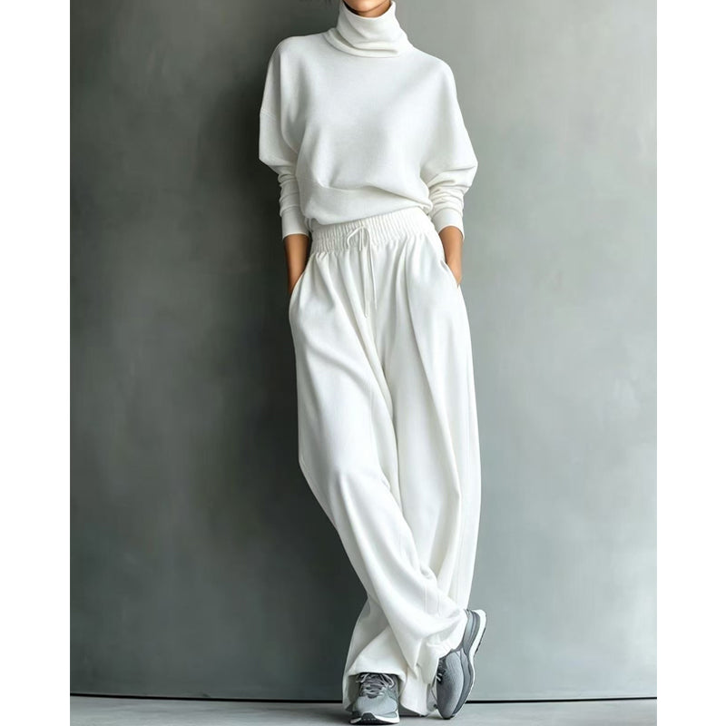 Phylles - Set a Due Pezzi Con Maglione a Collo Alto e Pantaloni a Gamba Larga