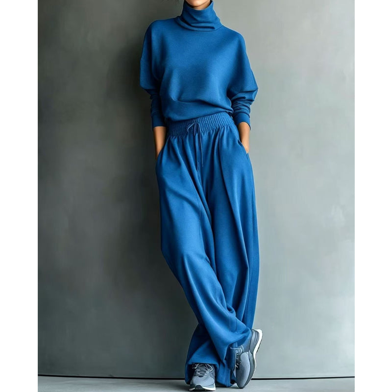 Phylles - Set a Due Pezzi Con Maglione a Collo Alto e Pantaloni a Gamba Larga