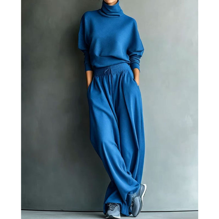 Phylles - Set a Due Pezzi Con Maglione a Collo Alto e Pantaloni a Gamba Larga