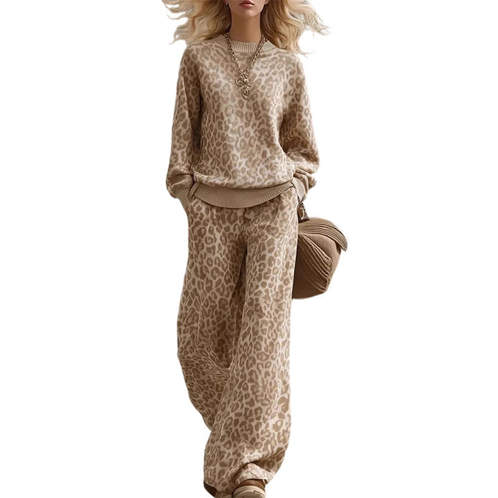 Hiniza - Set a Due Pezzi Con Stampa Leopardata