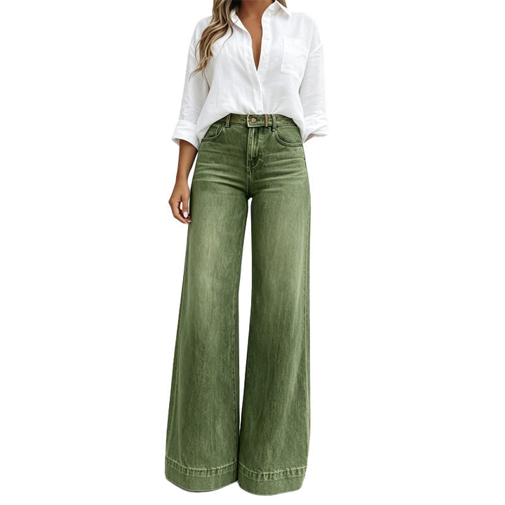 Kilola - Jeans a Gamba Larga E Vita Alta