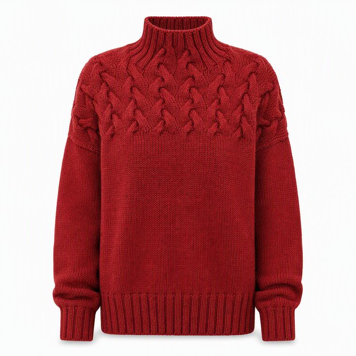 Jimmima - Maglione a Collo Alto Lavorato a Maglia
