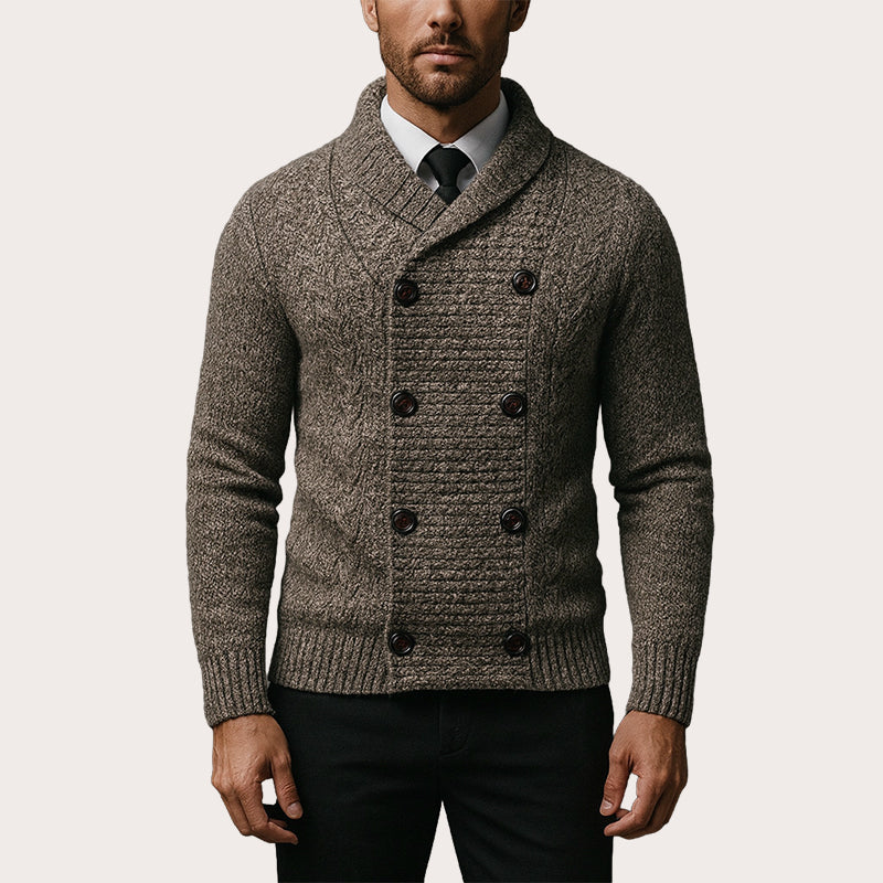 Jibran - Cardigan in Maglia a Doppio Petto