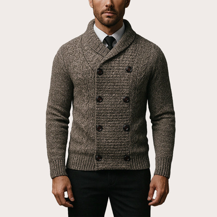 Jibran - Cardigan in Maglia a Doppio Petto