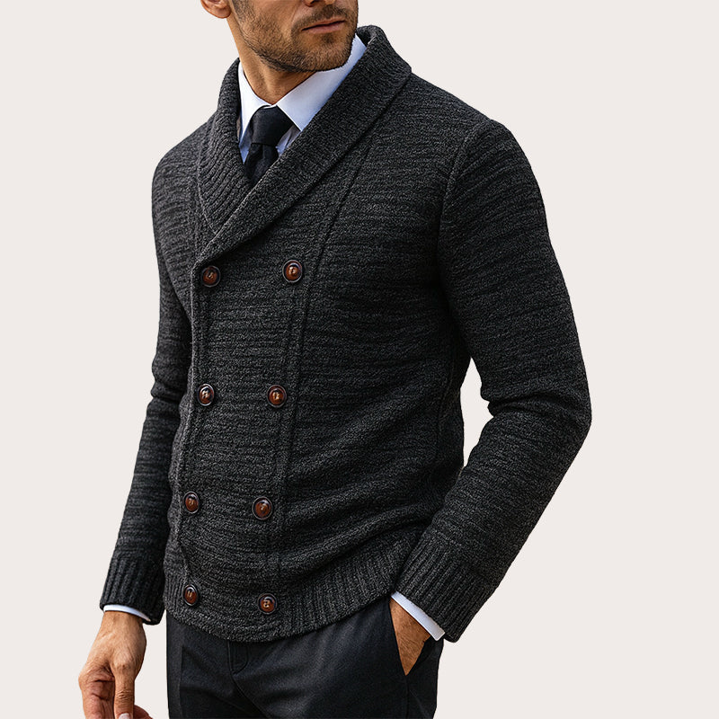 Jibran - Cardigan in Maglia a Doppio Petto