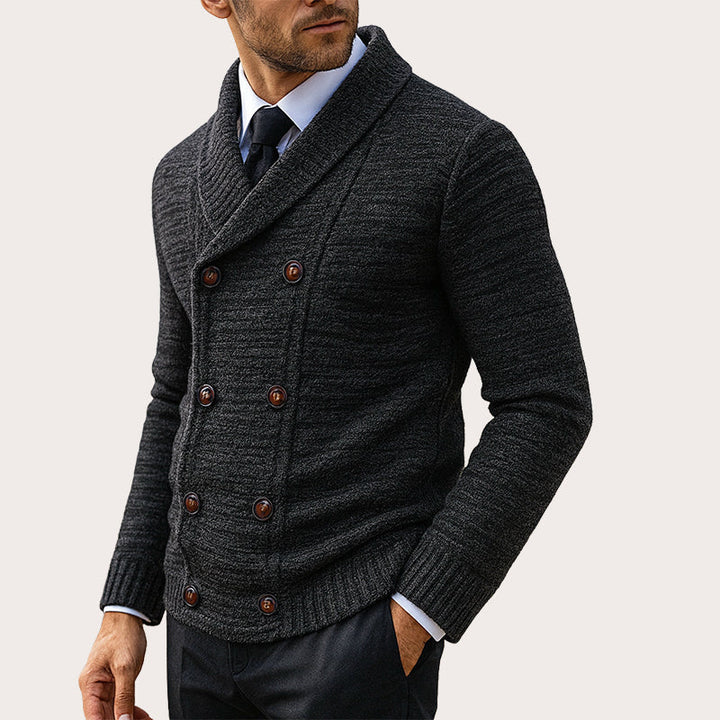 Jibran - Cardigan in Maglia a Doppio Petto