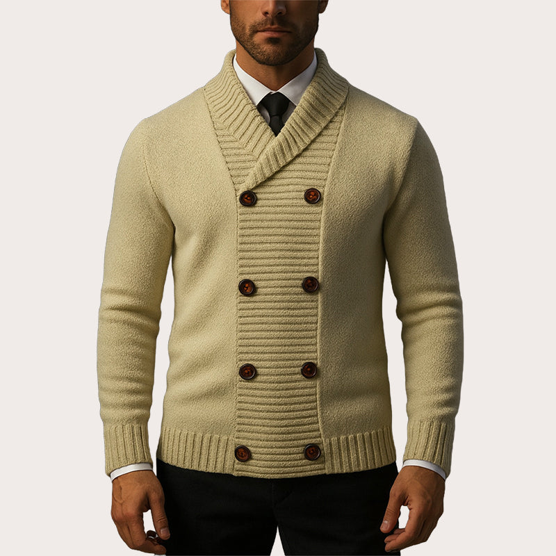 Jibran - Cardigan in Maglia a Doppio Petto