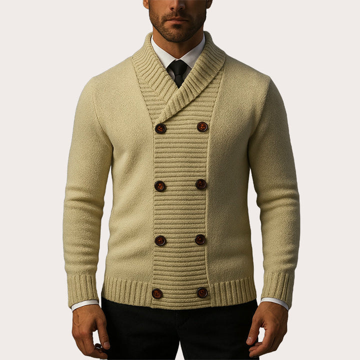 Jibran - Cardigan in Maglia a Doppio Petto