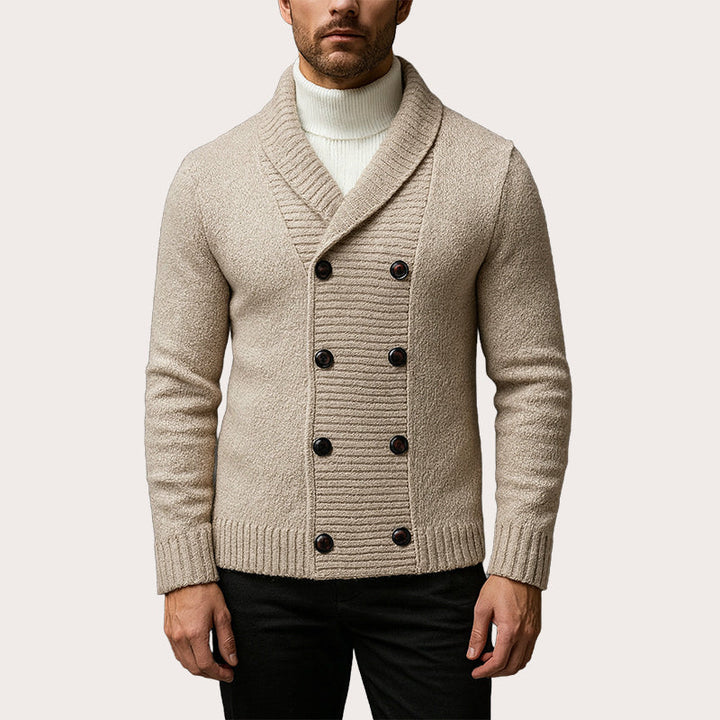 Jibran - Cardigan in Maglia a Doppio Petto