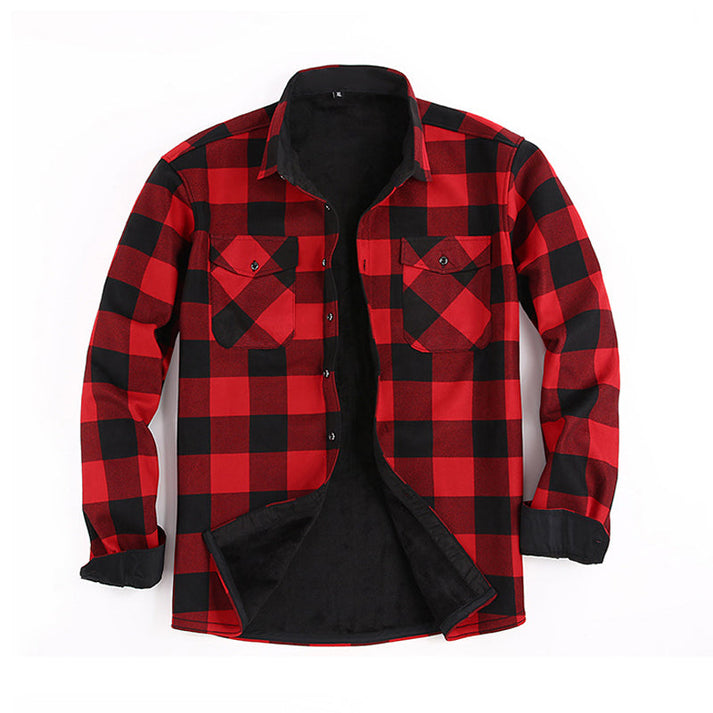 Lisander - Giacca Camicia in Flanella Calda Con Motivo a Quadri