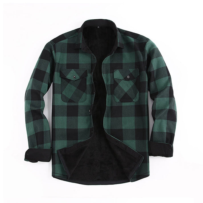 Lisander - Giacca Camicia in Flanella Calda Con Motivo a Quadri