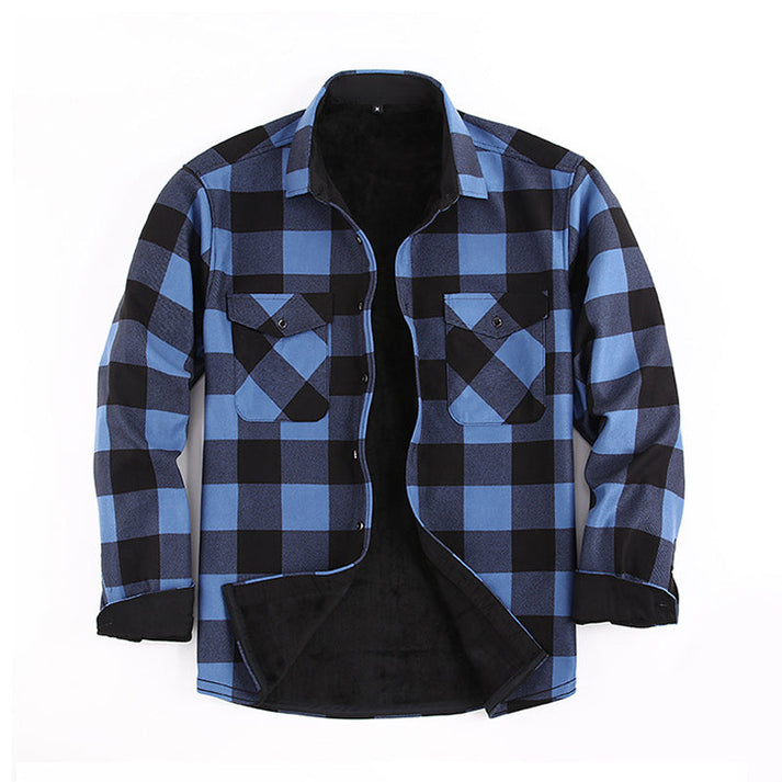 Lisander - Giacca Camicia in Flanella Calda Con Motivo a Quadri