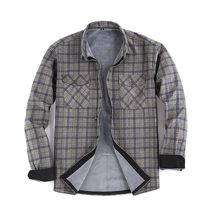 Lisander - Giacca Camicia in Flanella Calda Con Motivo a Quadri