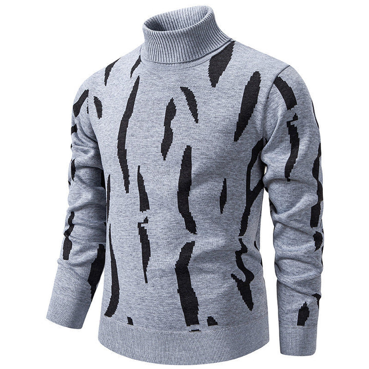 Tyrel - Maglione Casual Lavorato a Maglia Con Stampa Astratta