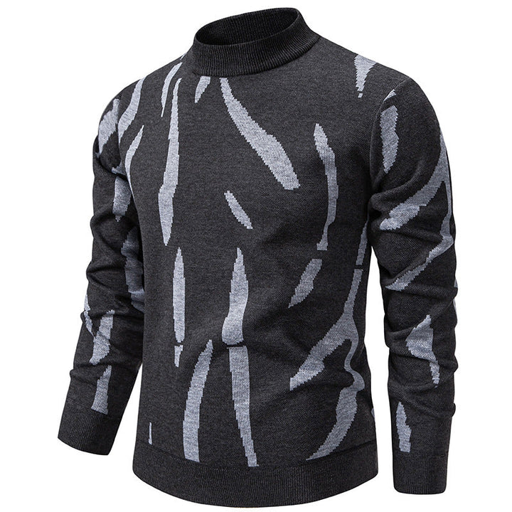 Tyrel - Maglione Casual Lavorato a Maglia Con Stampa Astratta