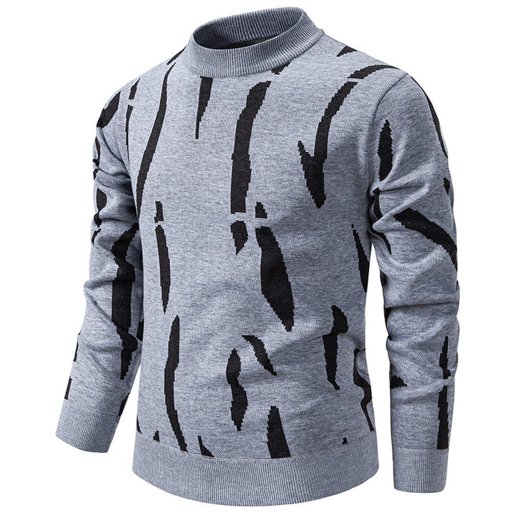 Tyrel - Maglione Casual Lavorato a Maglia Con Stampa Astratta