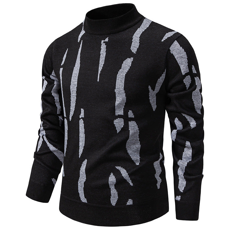 Tyrel - Maglione Casual Lavorato a Maglia Con Stampa Astratta